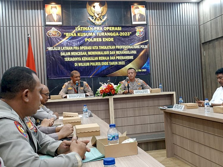 Cegah Kenakalan Remaja Dan Premanisme, Polres Ende Laksanakan Latihan Pra Operasi Bina Kusuma Turangga 2023