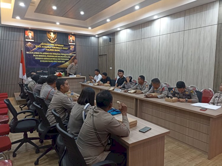 Cegah Kenakalan Remaja Dan Premanisme, Polres Ende Laksanakan Latihan Pra Operasi Bina Kusuma Turangga 2023