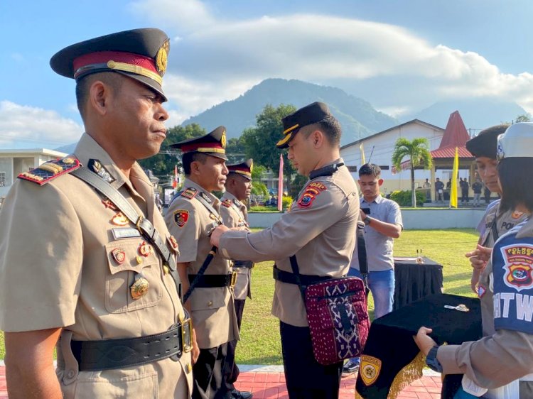 Upacara Pelantikan Kasat Resnarkoba Kapolsek Nangapanda dan Kapolsek Pulau Ende, Lihat Pesan Kapolres Ende