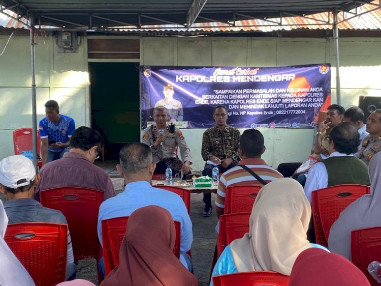 Jumat Curhat di Lingkungan Sukamaju Kelurahan Rukun Lima, Kompol Ahmad, S.H Minta Saran dan Pendapat Warga Terkait Pelayanan Polres Ende