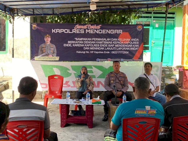 Tampung Keluhan Warga Tetandara, Polres Ende Kembali Gelar Jumat Curhat di Kecamatan Ende Selatan