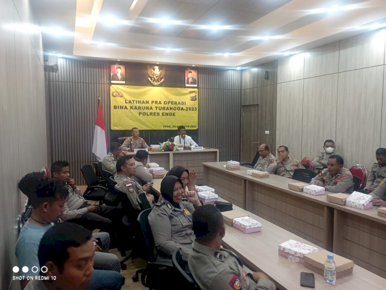 Wakapolres Ende Pimpin Latihan Pra Operasi Bina Karuna Turangga  2023
