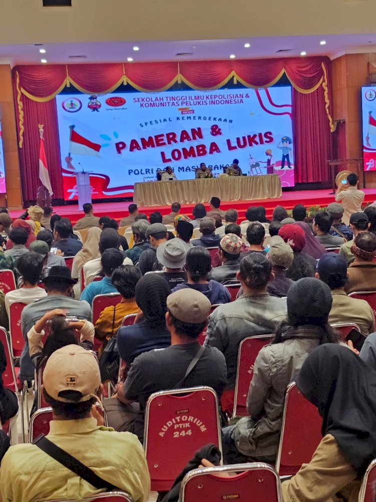 Meriahkan HUT ke-78 RI, Lemdiklat Polri Gelar Lomba Lukis