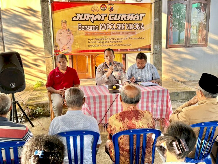 Ipda I Gede Wisna, S.H Dengarkan Aspirasi dan Masukan Dari Masyarakat Dusun Tanagadi Desa Nanganesa