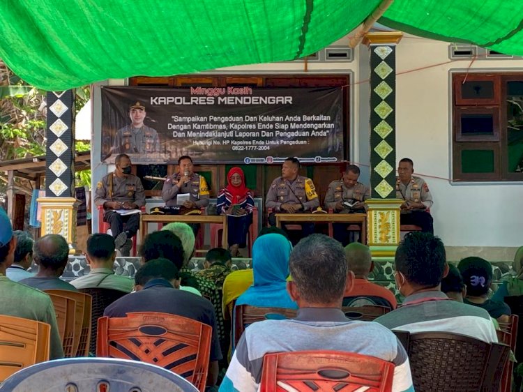 Melalui Program Minggu Kasih, KabagOps Polres Ende Minta Warga Kampung Ipezowa Jaga Kamtibmas Jelang Pesta Demokrasi