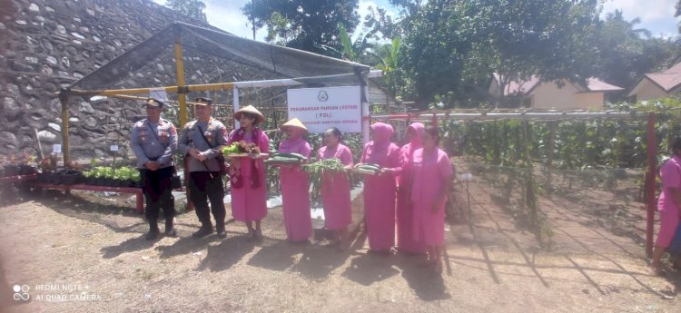 Dukung Ketahanan Pangan Di Ende, Polres Ende Bersama Bhayangkari Cabang Ende Galakkan Pekarangan Pangan Lestari (P2L)