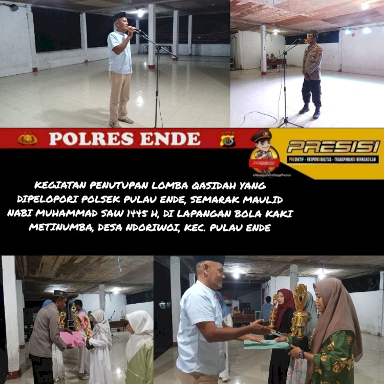 Menyambut Maulid Nabi Muhammad SAW 1445 H, Polsek Pulau Ende Polres Ende Adakan Lomba Qasidah Antar Majelis Ta'lim se - Kecamatan Pulau Ende