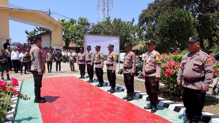 Hari Terakhir Kunjungan Kerja ke Polsek Nangapanda, Simak Pesan Kapolres Ende ke Anggota Polsek Nangapanda