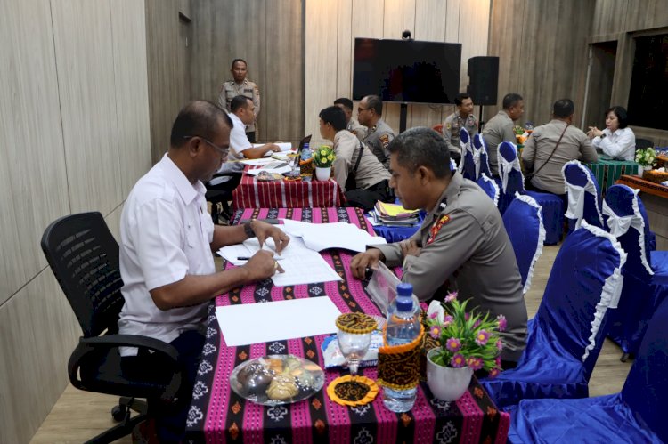 Polres Ende Terima Tim Audit Kinerja Itwasda Polda NTT Tahap II Tahun 2023