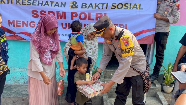 Rakorbin SDM dan PNS Polri 2023, Polres Ende Laksanakan Bakti Sosial dan Bakti Kesehatan Serta Tanam Pohon Penghijauan