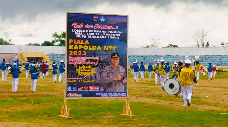 Sekolah MAN Ende Ikut Lomba Drumband Piala Kapolda NTT 2023 Tingkat SMA/SMK Seprovinsi NTT