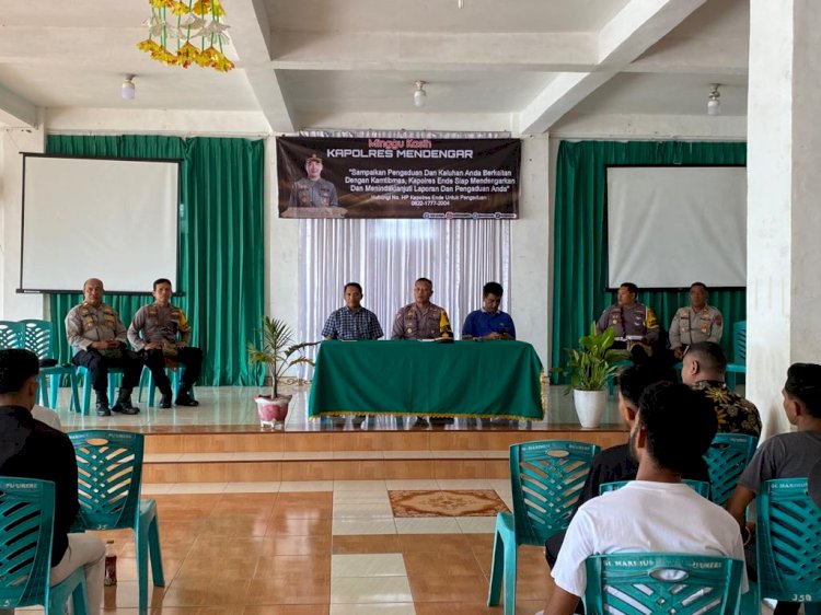 Melalui Minggu Kasih Kapolres Mendengar, KabagOps Polres Ende tampung Aspirasi Warga Kelurahan Paupire