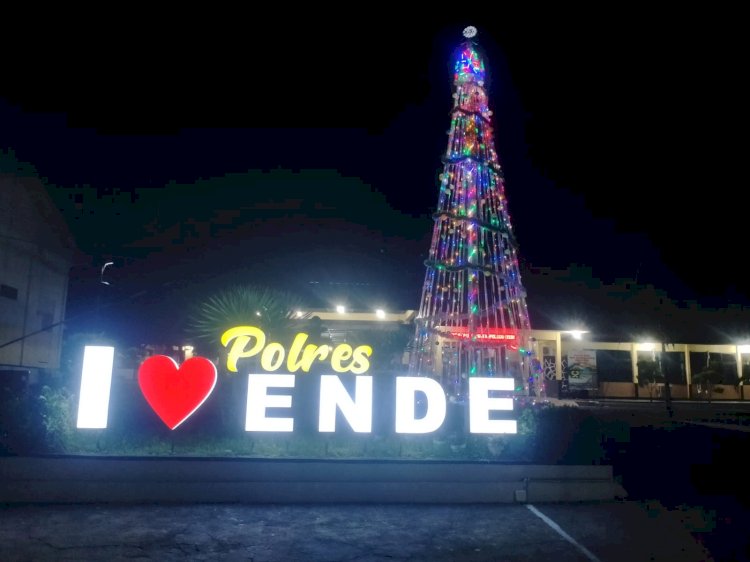 Pohon Natal Di Polres Ende, Sebagai Simbol Toleransi Dan Kerukunan Umat Beragama