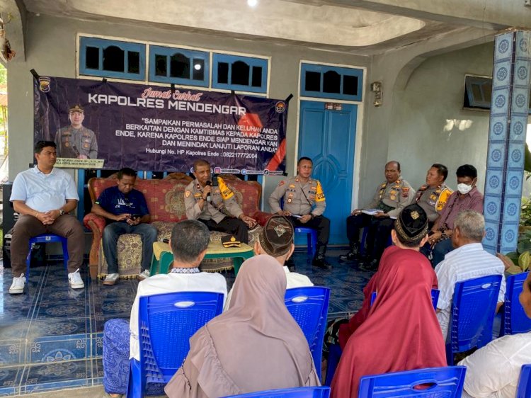 Jumat Curhat di Kelurahan Tetandara, Wakapolres Ende Dengarkan Langsung Permintaan Warga Tetandara