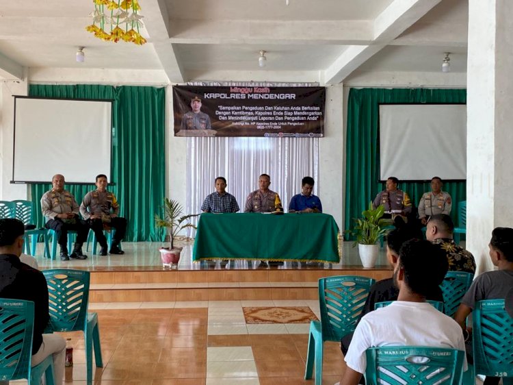 Melalui Minggu Kasih Kapolres Mendengar, KabagOps Polres Ende tampung Aspirasi Warga Kelurahan Paupire