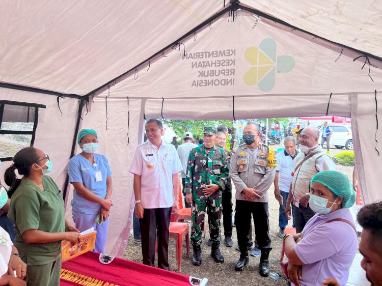 Langkah Polri - Polda NTT, Polres Flotim Dalam Upaya Penaggulangan Bencana Alam Erupsi Gunung Lewotobi.-