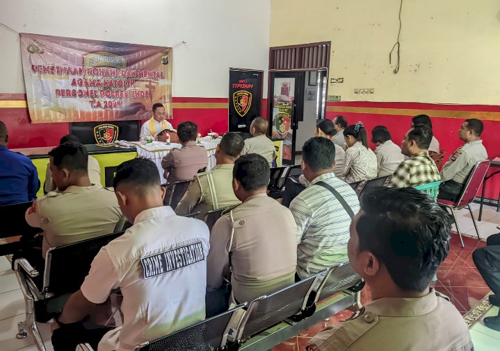 Perkuat Iman dan Taqwa, Polres Ende Gelar Pembinaan Rohani dan Mental