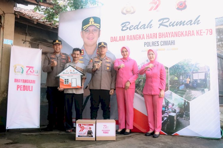 KONDISI RUMAH RUSAK PARAH, KAPOLRES BEDAH RUMAH PURNAWIRAWAN POLRI