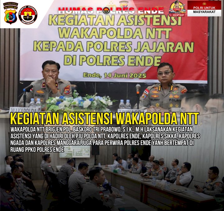 Wakapolda NTT Pimpin Kegiatan Asistensi Polres Jajaran Daratan Flores di Polres Ende