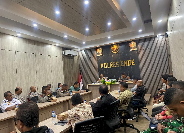 Polres Ende Gelar Rapat Koordinasi Lintas Sektoral untuk Pengamanan Rangkaian Final Bupati Ende Cup 2025