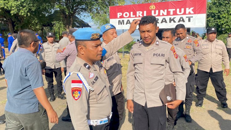 Sipropam Polres Ende Cek Sikap Tampang Personel Setelah Apel Pagi