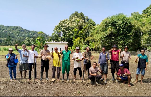 Polres Ende Dukung Program Ketahanan Pangan Nasional dengan Penanaman Jagung di Wolowaru