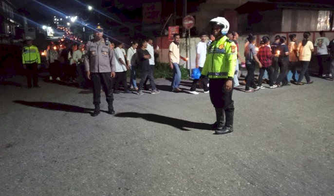 Polres Ende Amankan Kegiatan Ziarah Yubilium OMK Keuskupan Agung Ende