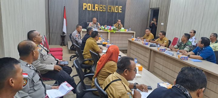 Polres Ende Gelar Rapat Koordinasi Pengamanan Turnamen Pra ETMC 2025