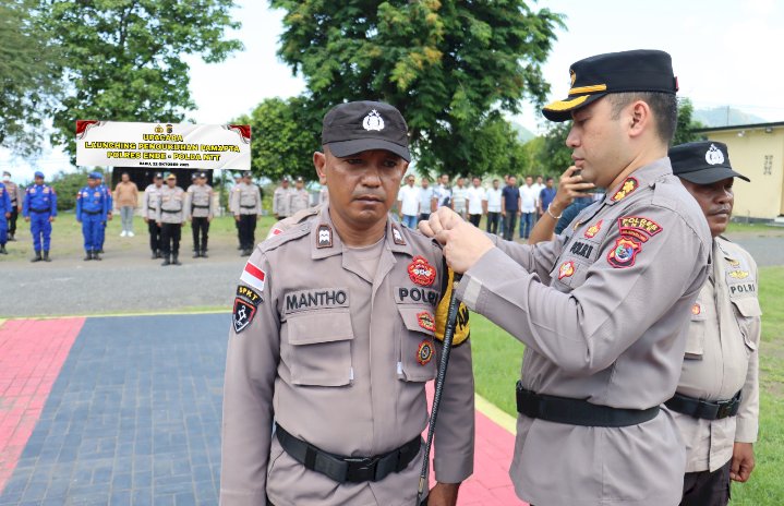 Kapolres Ende Pimpin Upacara Launching Pengukuhan Pamapta Polres Ende