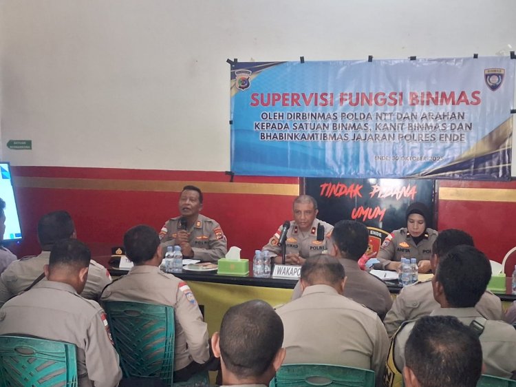 Supervisi Ditbinmas Polda NTT di Polres Ende, Personel Wajid Dukung Ketahanan Pangan hingga Siap Presisi di Lapangan