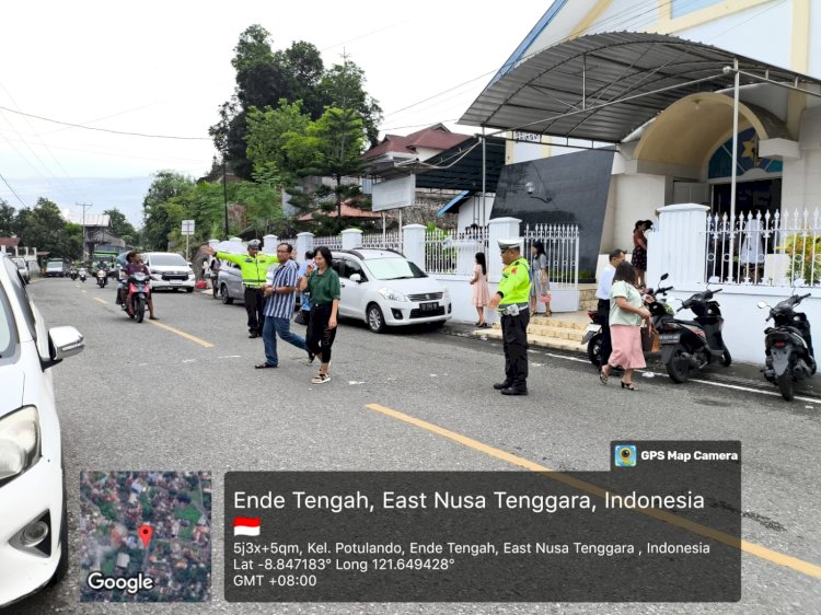 Polres Ende Jamin Kelancaran Ibadah, Arus Lalu Lintas Aman dan Lancar