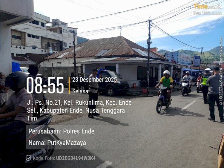 Satgas Preemtif Ops Lilin Turangga 2025 Polres Ende Berikan Imbauan Tertib Berlalulintas kepada Masyarakat
