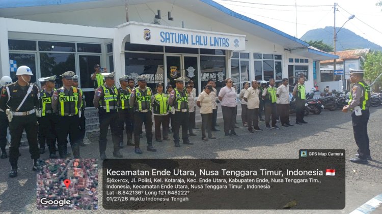 Gelar Operasi Gabungan, Satlantas Polres Ende Jaring Puluhan Pelanggar dalam Satu Jam