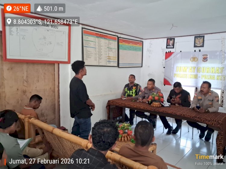 Wujudkan Ramadhan dan Paskah Damai, Polres Ende Serap Aspirasi Warga Lewat Jumat Curhat di Desa Kedibodu