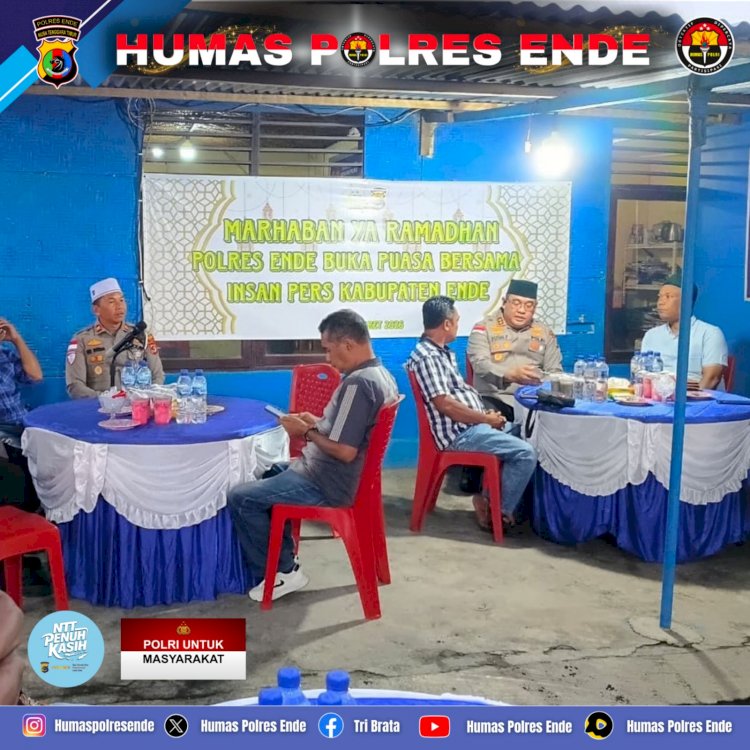 Sinergi Tanpa Batas, Polres Ende dan Insan Pers Pererat Silaturahmi Lewat Buka Puasa Bersama