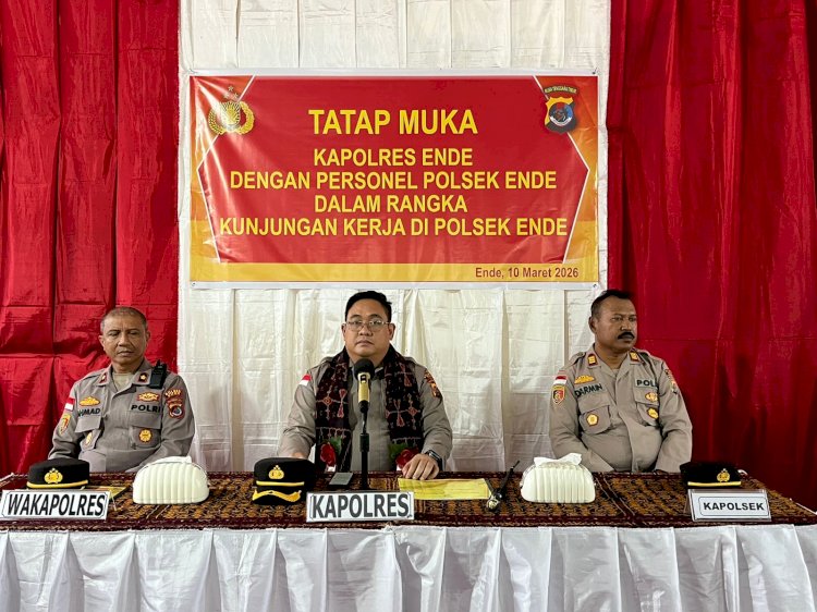 Kunjungan Kerja Kapolres Ende Hingga Berbagi Berkah di Bulan Ramadhan di Polsek Ende