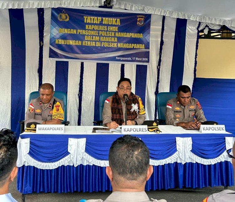 Perkuat Soliditas dan Pelayanan kepada Masyarakat, Kapolres Ende Sambangi Polsek Nangapanda