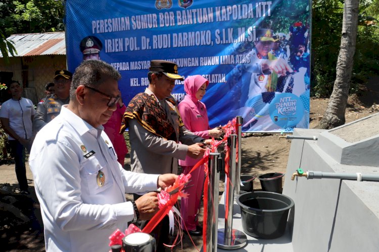 Kapolda NTT Resmikan Sumur Bor di Kelurahan Rukun Lima: Solusi Air Bersih bagi Masyarakat