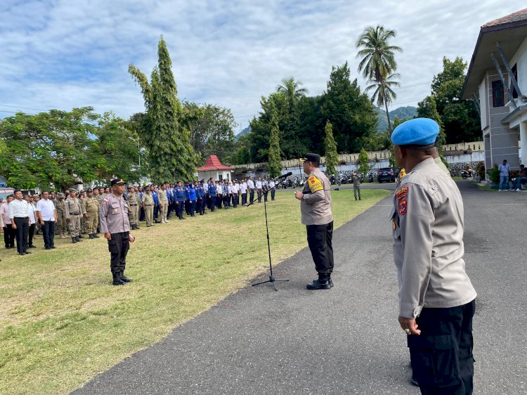 Kapolres Ende Tekankan Pendekatan Humanis dalam Pengamanan Demo, Waspadai Provokator
