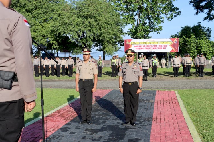 Dedikasi 30 Tahun Tanpa Cacat, Dua Perwira Polres Ende Raih Pangkat Kompol Pengabdian