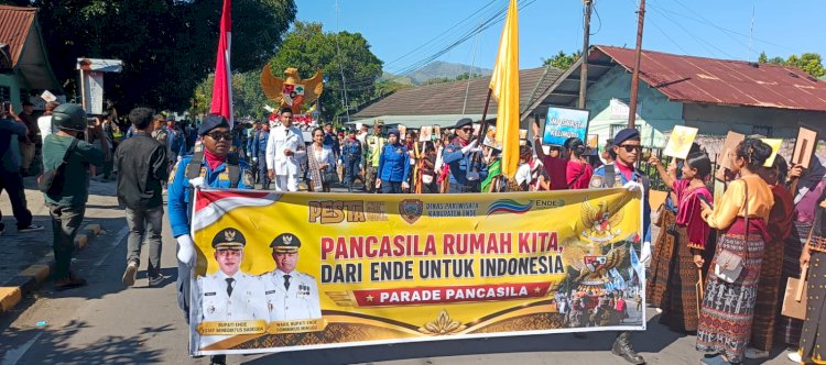 Gelorakan Semangat dari Bumi Rahim Pancasila, Polres Ende Sukses Kawal Parade Akbar Harlah Pancasila 2026
