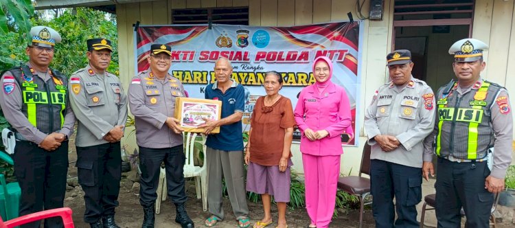 Semarak Hari Bhayangkara ke-80: Kapolres Ende Anjangsana ke Purnawirawan Polri Hingga Berbagi Tali Asih ke Disabilitas