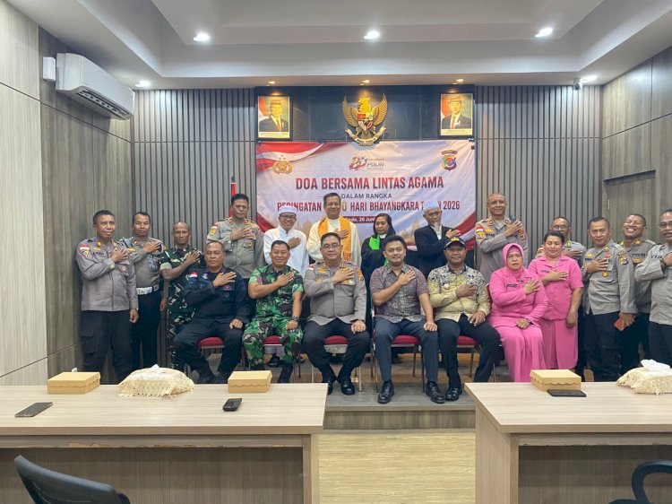 Perkuat Toleransi, Polres Ende Polda NTT Gelar Doa Lintas Agama Sambut Hari Bhayangkara ke-80