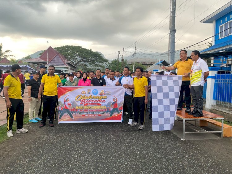 Perkuat Sinergitas, Polres Ende Polda NTT Gelar Olahraga Bersama Sambut Hari Bhayangkara ke-80 dengan Penuh Keakraban