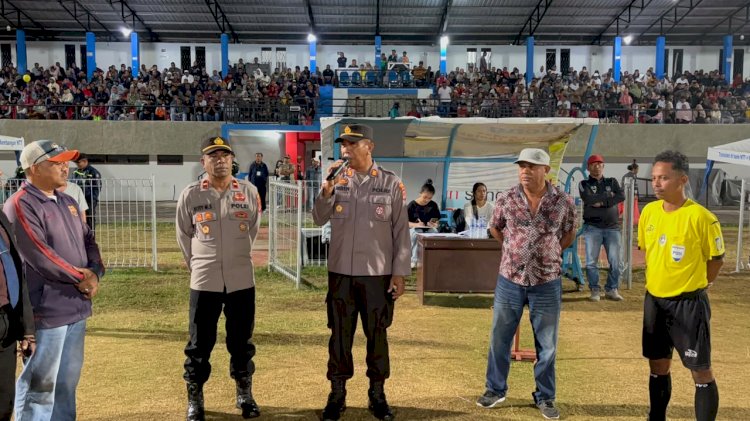 Junjung Tinggi Sportivitas, KabagOps Polres Ende Imbau Suporter Lio Timur dan Wolowaru Jaga Kondusivitas Bupati Ende Cup 2026