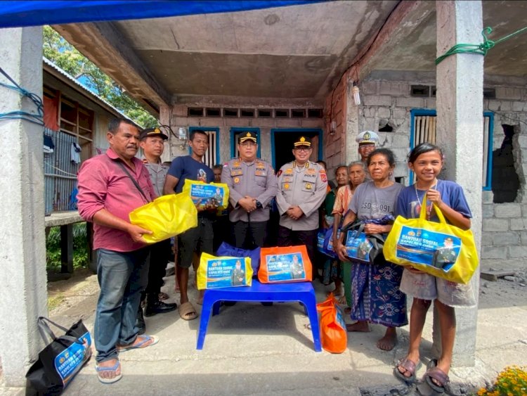 Polri Untuk Masyarakat, Warga di Desa Ini Merasa Terharu, Mengaku Baru Pertama Kali Ada Pihak Datang Bawa Bantuan Sejak Gempa 15 Agustus 2026