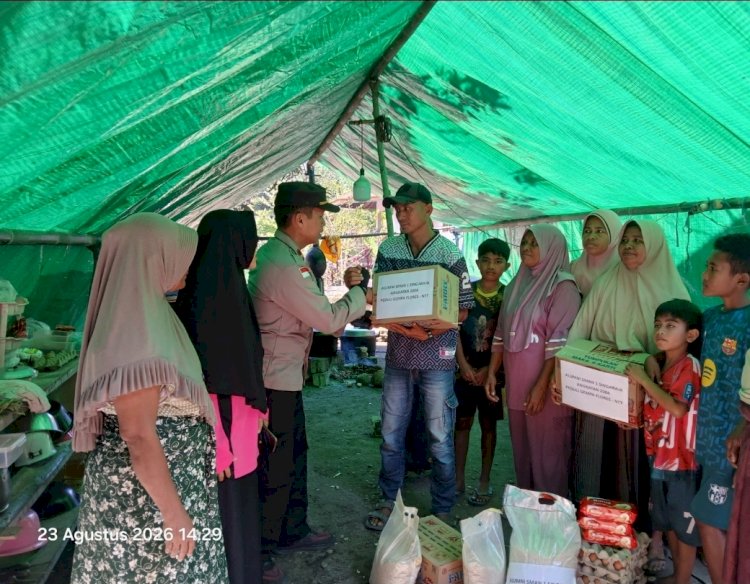 Polsek Ende dan Bhayangkari Ranting Ende Salurkan Bantuan bagi Warga Terdampak Gempa di Rukuramba