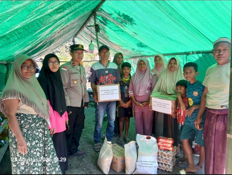 Polsek Ende dan Bhayangkari Ranting Ende Salurkan Bantuan bagi Warga Terdampak Gempa di Rukuramba