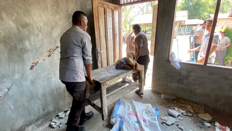 Bergotong Royong Pascagempa, Warga Lokoboko Apresiasi Aksi Nyata Personel Sat Samapta Polres Ende Polda NTT