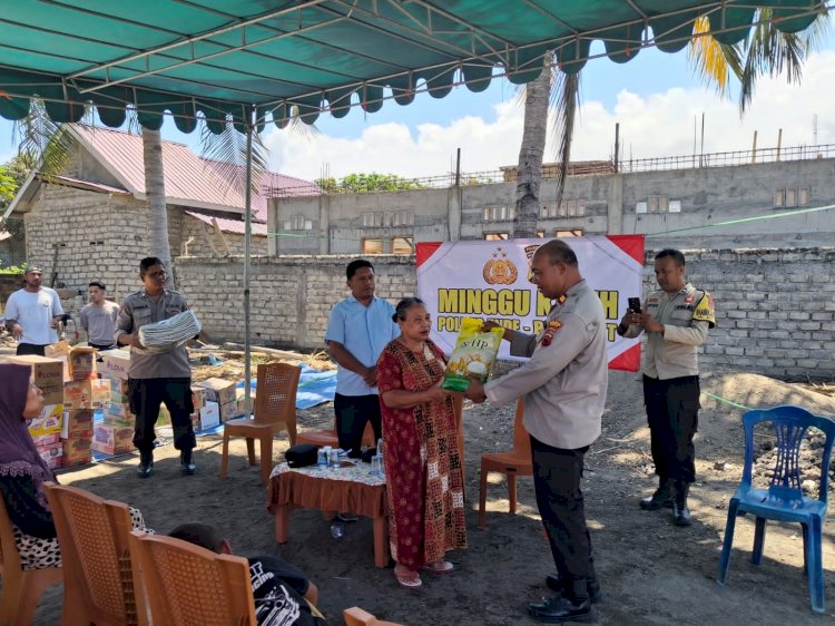 Melalui Minggu Kasih, Polres Ende Polda NTT Serap Aspirasi dan Ringankan Beban Warga Mautapaga Pasca Gempa Flores